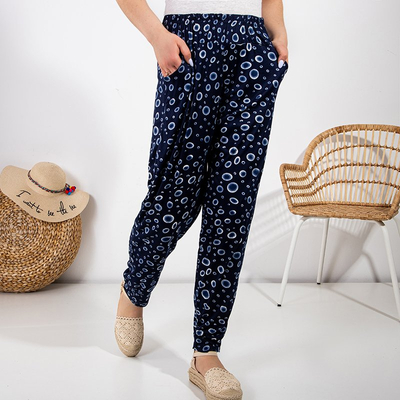 Pantalon en tissu à motifs pour femme TAILLE PLUS - Vêtements