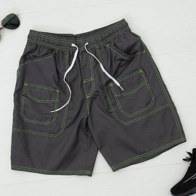 Shorts de sport gris pour hommes - Vêtements