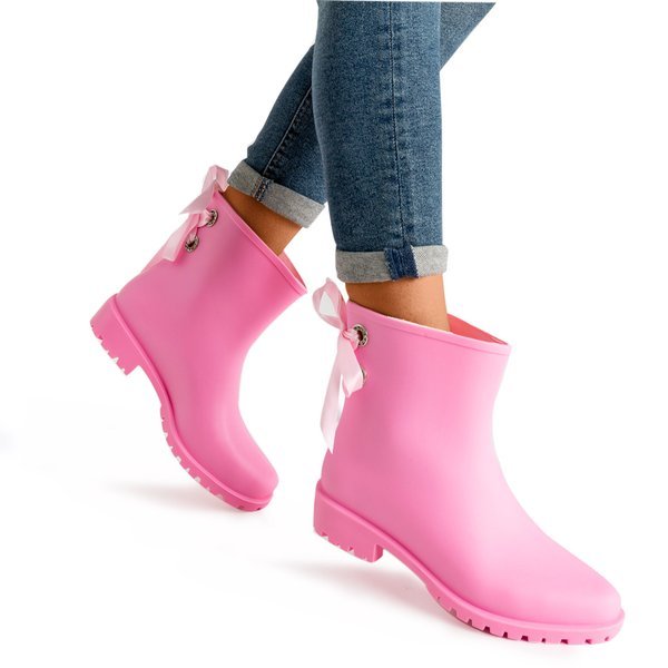 Bottes de pluie roses mates pour femmes Fanie - Footwear