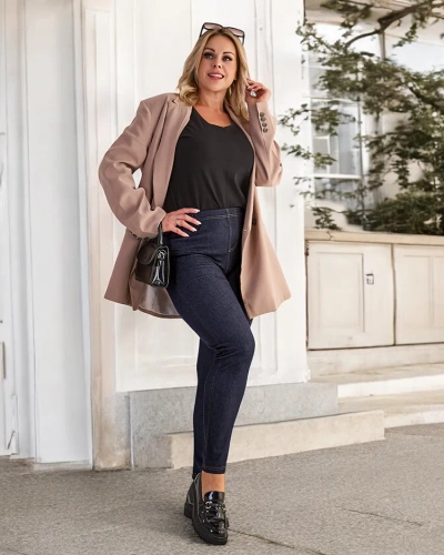 Royalfashion Pantalon Treggings Femme PLUS TAILLE Pantalon