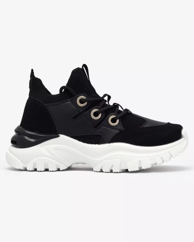 Baskets de sport pour femme en noir Hasola- Footwear