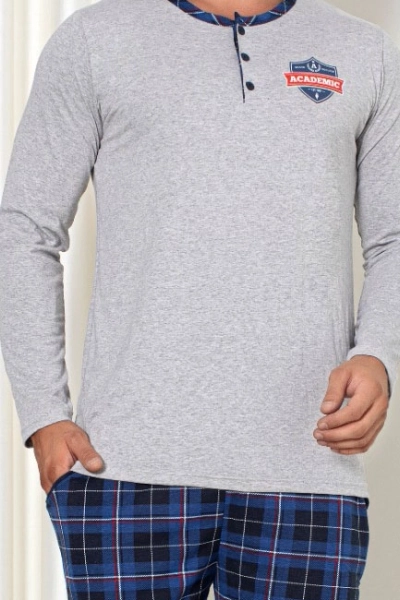 Royalfashion Pyjama en coton à carreaux pour hommes