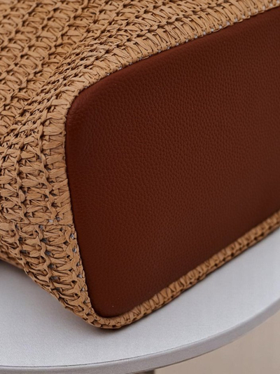 Royalfashion Grand Sac en Paille pour Femme Solea Sac