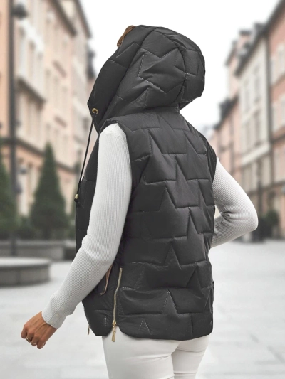 Gilet matelassé à capuche pour femmes Steel Ember