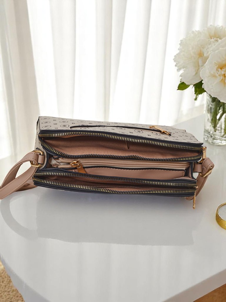 Royalfashion Petit sac à main en cuir écologique avec imprimé Viva Linea