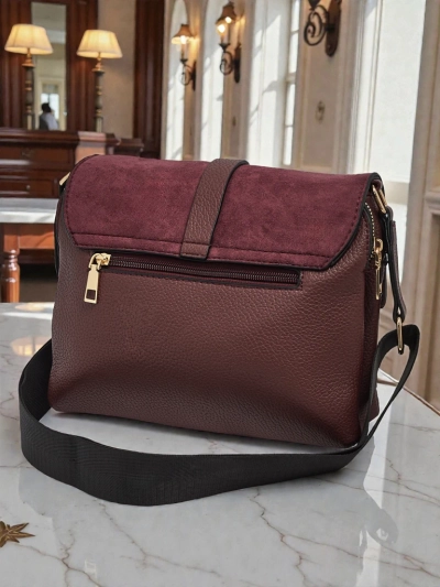 Sac à Main Femme Aurora Bordeaux Cuir Élégant pour Tous les Jours