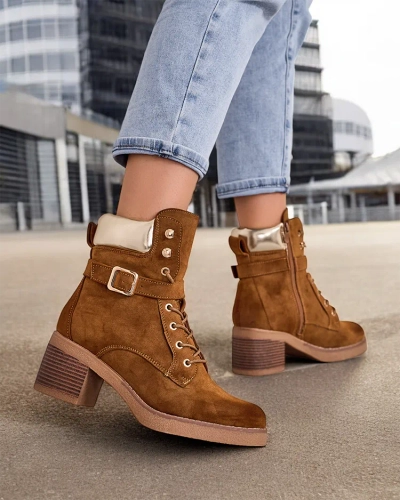 Bottines à talon bas pour femmes Royalfashion Nedelin