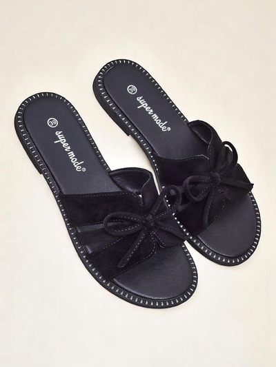 Mules plates femme Royalfashion avec nœud Gerber