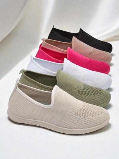 Mocassins pour Femmes Callista Beige en Tissu Respirant Printemps Été