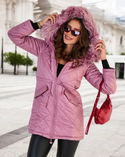 Royalfashion Veste matelassée pour femme en rose