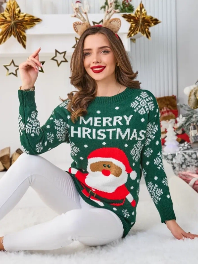 Pull de Noël pour femmes Royalfashion avec Père Noël