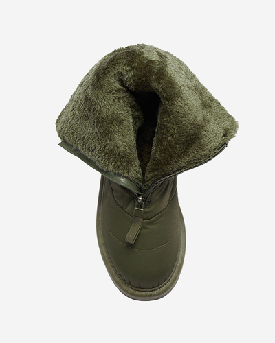 Bottes pour femmes vert foncé a'la bottes de neige Tirigga- Footwear