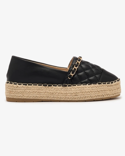 Espadrilles compensées pour femmes en noir Liggos- Footwear
