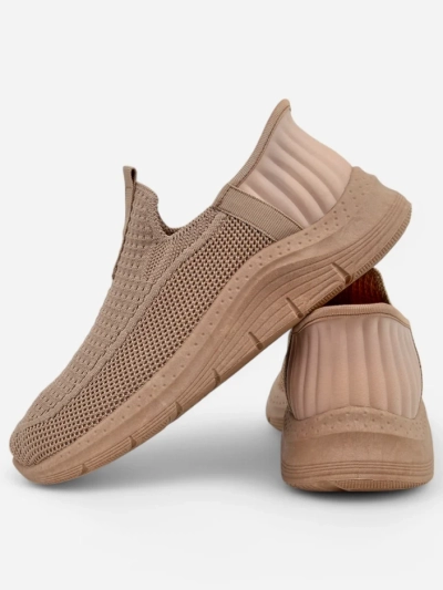 Chaussures slip-on pour femmes Selene Beige - baskets confortables à talons plats