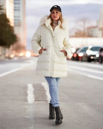 Royalfashion Veste d'hiver matelassée pour femme