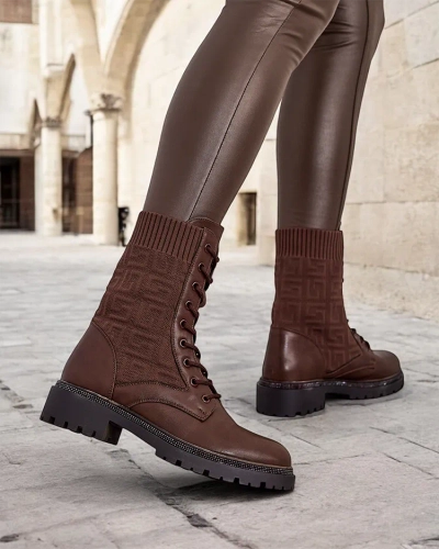 Royalfashion Bottines à lacets pour femmes Gordell