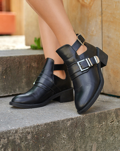 Bottines femme noires avec une coupe Wirocci - Footwear