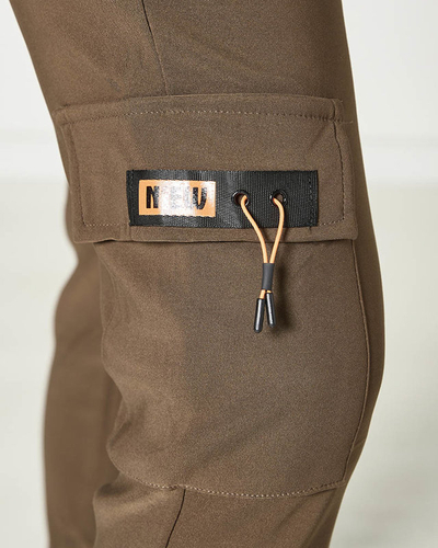 Pantalon de combat marron pour femme avec chaîne- Vêtements