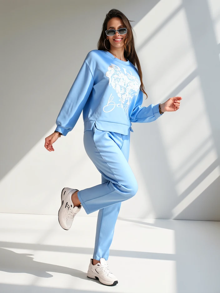 Ensemble en viscose Royalfashion pour femmes avec imprimé