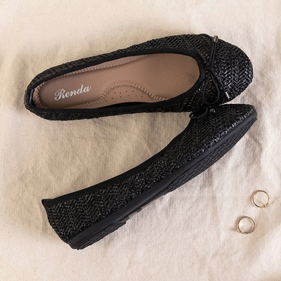 Ballerines Tressées Femme Wewo Noir - Chaussures