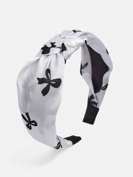 Royalfashion Bandeau Cheveux Satiné Tressé avec Imprimé