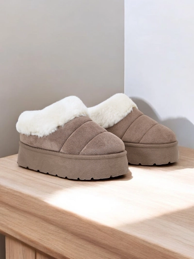 Royalfashion Bottines courtes pour femmes dans le style des bottes de neige Eliozi