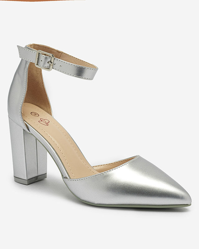 Escarpins à talon argentés pour femmes Alaudia- Footwear