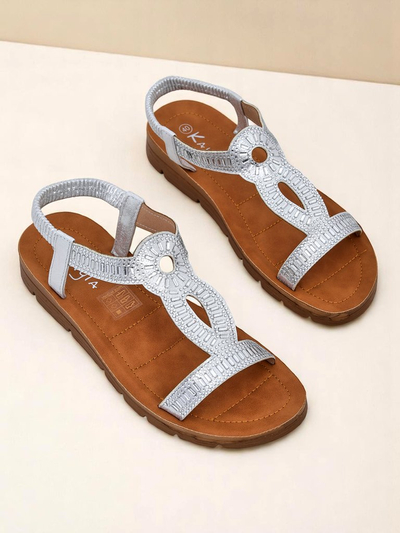 Sandales Royalfashion pour femmes avec brides décoratives Ava Shine