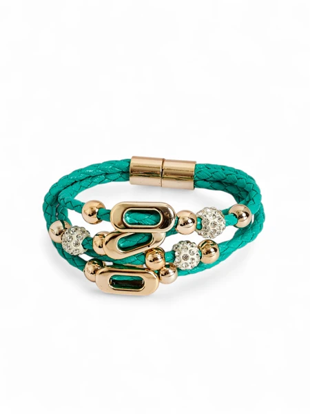 Bracelet pour femmes avec perles et zircons