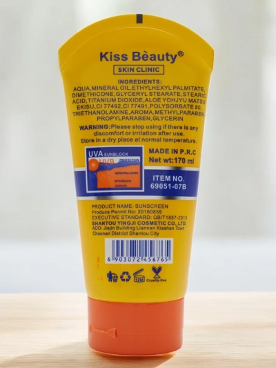 Crème Solaire Kiss Beauty 90 SPF 170ml