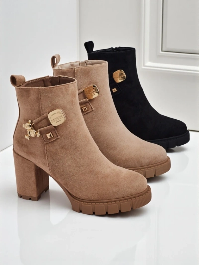Bottines femme en éco-daim à talon bloc Bearr