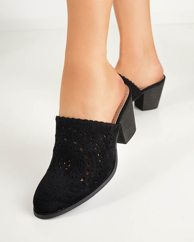 OUTLET Chaussures femme noires à talon haut Aqarion - Chaussures