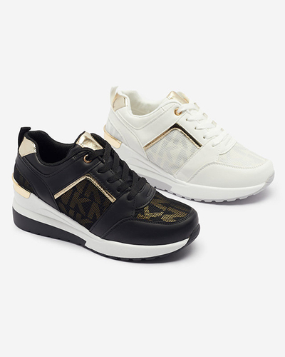 Baskets sportives à talons pour femme en noir Foqso- Footwear