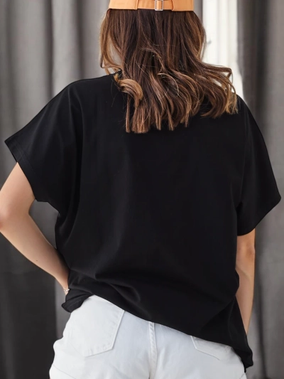 Royalfashion T-shirt en coton pour femmes Beaucoup de cœurs