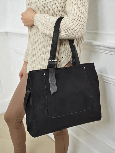 Sac à main shopper pour femmes en éco-daim Daverna