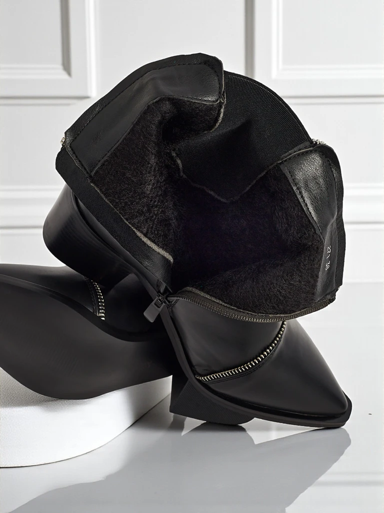 Bottines femme en cuir écologique à talon bloc Omen Glade