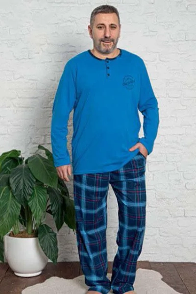 Pajamas à carreaux en coton pour hommes Royalfashion TAILLE PLUS