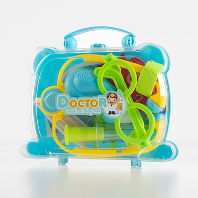 Kit médecin enfant bleu dans une valise - Jouets