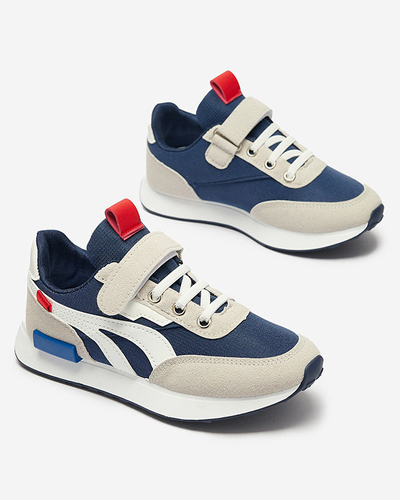 Chaussures de sport pour enfants en bleu marine-gris Kaxo- Footwear