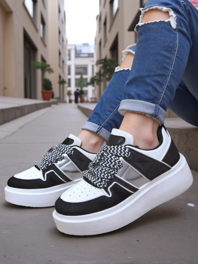 Royalfashion Baskets de sport à plateforme pour femmes Gevigos