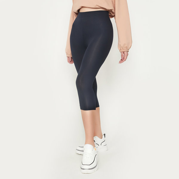 Legging 3/4 bleu marine pour femme - Vêtements