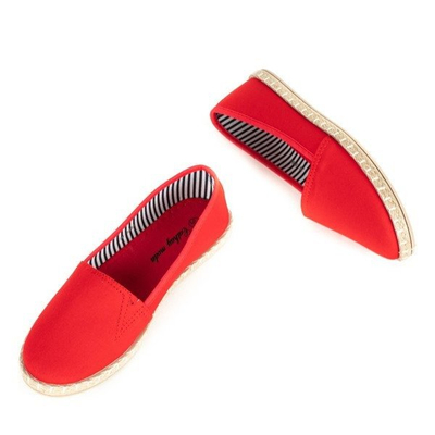 OUTLET Czerwone espadryle Walencia - Obuwie