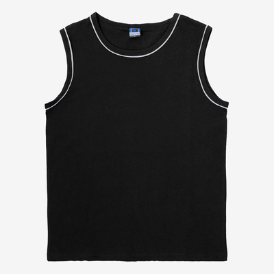 T-shirt noir sans manches pour homme - Vêtements