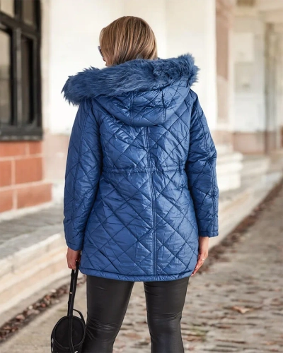 Royalfashion Veste matelassée pour femme en bleu