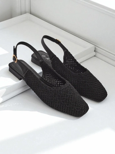 Royalfashion Sandales pour femmes à talon ouvert Breeze Woven