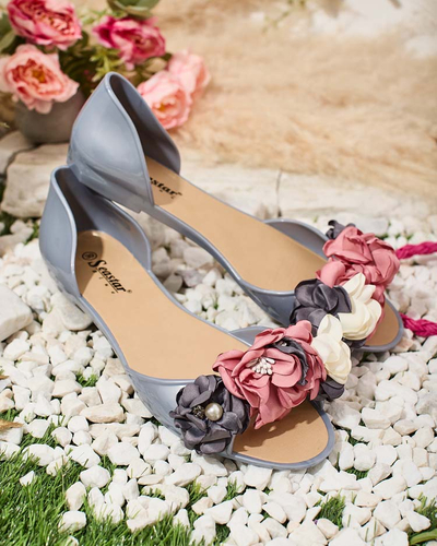 Royalfashion Ballerines en caoutchouc avec fleur Koddies