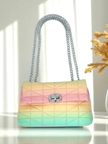 Royalfashion Petit sac à main pour femme en cuir écologique ombré Sophie Rose