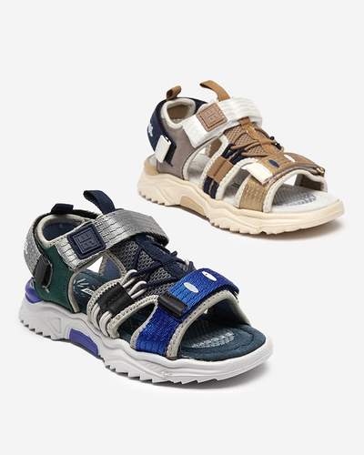 Sandale enfant beige à scratch Meteris - Chaussures