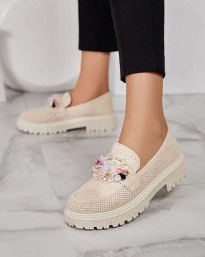 Royalfashion Mocassins femme avec perles colorées Karonia