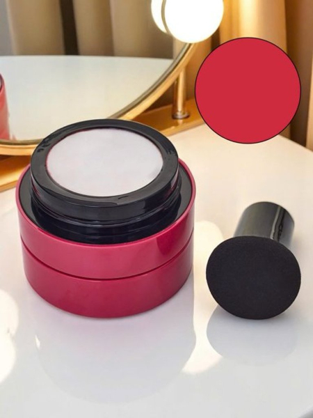 Fard à joues avec éponge, couleur Orchidée